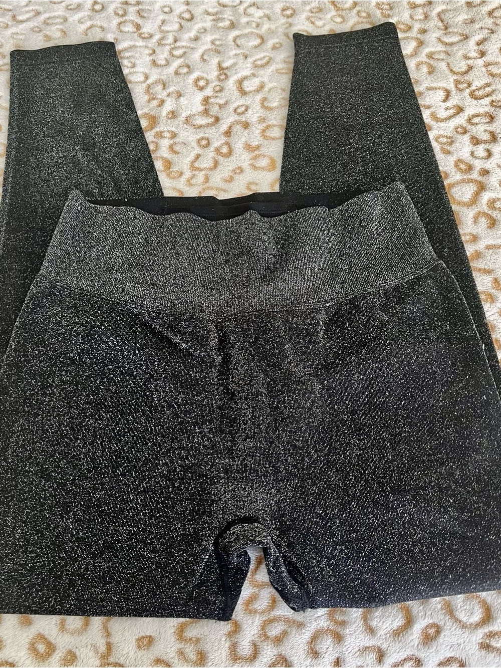 PINK Victoria's Secret Black Sparkle Leggings